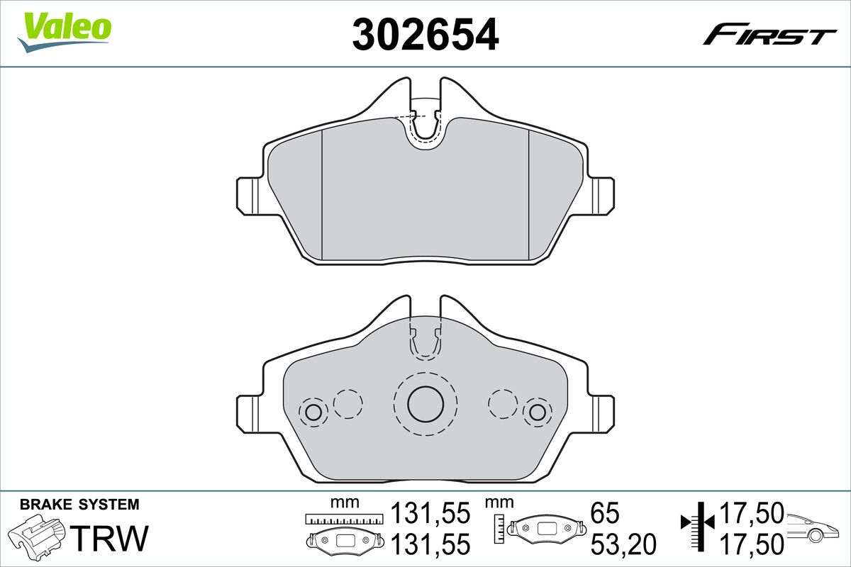 Set placute frana,frana disc 302654 VALEO